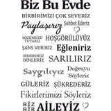 Bugico Design'dan Ev Kuralları Duvar Sticker