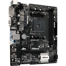 Asrock B450M-HDV AMDB450 3200MHz DDR4 Soket AM4 ATX Anakart  (ASRB450M-HDV)