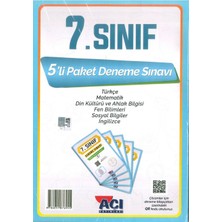 Açı Yayınları 7. Sınıf 5'li Paket Deneme Sınavı