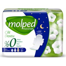 Molped Pure&Soft Hijyenik Ped Gece 6 Adet