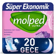 Molped Ultra Hijyenik Ped Gece Süper Ekonomik 20 Adet