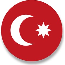 Cici Osmanlı Bayrağı 1844 Öncesi Sticker Etiket 3 x 3 cm 20li