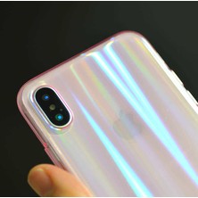 Case 4U Apple iPhone X Kılıf Renkli Sert Silikon Dome Arka Kapak Siyah