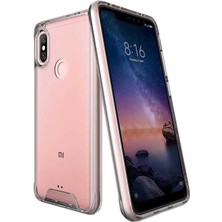 Case 4U Xiaomi Redmi Note 6 Pro Kılıf Gard Ultra Sert Silikonlu Kılıf Şeffaf