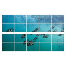 Renkselart Pencere Akvaryum Balıklar Deniz Dibi Duvar Sticker