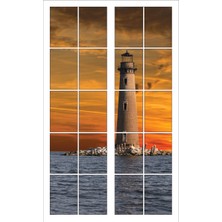 Renkselart Pencere Deniz Feneri Duvar Sticker