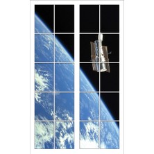Renkselart Pencere Atmosfer Uydu Uzay Duvar Sticker