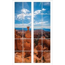 Renkselart Pencere Çöl Kayalık Duvar Sticker