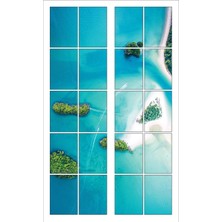 Renkselart Pencere Kuşbakışı Deniz Ada Duvar Sticker