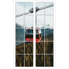 Renkselart Pencere Teleferik Duvar Sticker