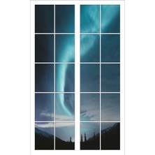 Renkselart Pencere Gökyüzü Kuzey Işıkları Duvar Sticker