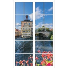Renkselart Pencere Köprü Nehir Mimari Duvar Sticker