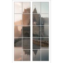 Renkselart Pencere Kale Şato Duvar Sticker