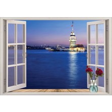 Renkselart Pencere Kız Kulesi İstanbul Duvar Sticker
