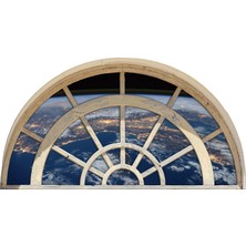 Renkselart Pencere Atmosfer Uzay Dünya Duvar Sticker