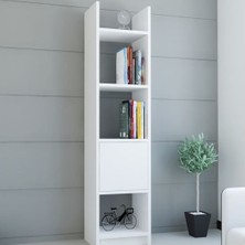 BMdekor Kitaplık Elips 103 Tekli Beyaz