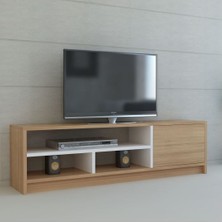 BMdekor TV Ünitesi Elips 101 Beyaz Teak