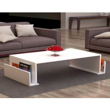 BMdekor Orta Sehpa Servis Sehpası Murat Beyaz