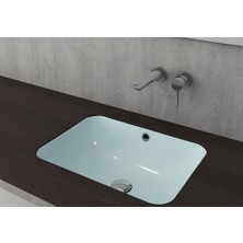 Bocchı Scala Tezgah Altı Lavabo 55 Cm -Mat Buz Mavisi