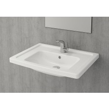 Bocchı Taormina Pro Etajerli Lavabo 66 Cm - Parlak Beyaz