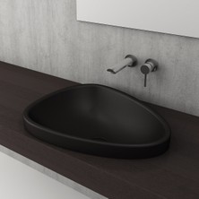 Bocchı Etna Tezgah Üstü Lavabo  58 Cm - Mat Siyah