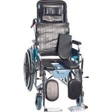 Golfi̇ G-124 Multi Fonksiyonel Klozetli Manuel Tekerlekli Sandalye / Multi Functional Manual Commode Wheelchair