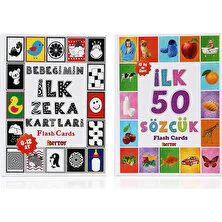Diytoy Flash Cards İlk 50 Sözcük + Bebeğimin İlk Zeka Kartları 2'Li Set