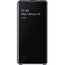 Samsung S10e  Clear View Cover (Siyah)-EF-ZG970CBEGWW