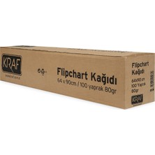 Kraf Flipchart Kağıdı Rulo 100Yp 702G 80 Gram 90 X 64 Cm