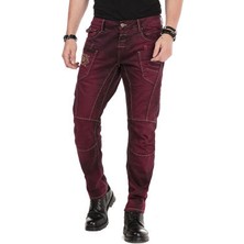 Cipo&Baxx CD479 Dekoratif Dikişli Düşük Bel Bordo Erkek Pantolon