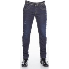 Cipo&Baxx CD395 Kontrast Dikişli Lacivert Erkek Kot Pantolon