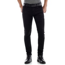Cipo&Baxx CD319A Siyah Slim Fit Rahat Erkek Jean Kot Pantolon