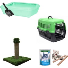 Petfony Açık Kedi Tuvaleti,Kedi Taşıma Çantası,Yaş Mama,Tırmalama