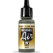 Vallejo 71309 Model Air Dark Slate Grey Maket Boyası