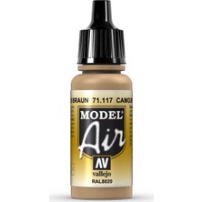 Vallejo 71117 Model Air Camouflage Brown Maket Boyası