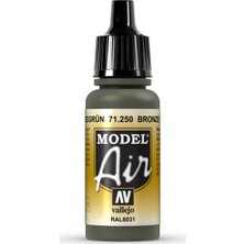 Vallejo 71250 Model Air Bronze Green Maket Boyası