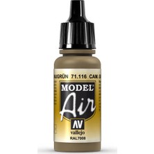 Vallejo 71116 Model Air CAM. Grey Green Maket Boyası