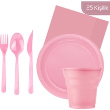 Parti Bulutu Pembe Parti Seti 25 Kişilik
