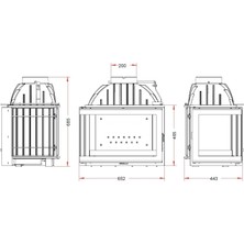 Invıcta Foyer Angle Sol Açık İthal Şömine Haznesi 6264 / 73