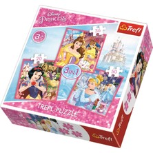 Trefl 34833 Disney Princess 20+36+50 Parça 3'lü Çocuk Puzzle Seti