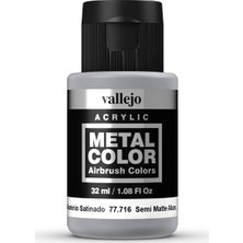 Vallejo 77716 Metal Color Semi Matte Aluminium Maket Boyası