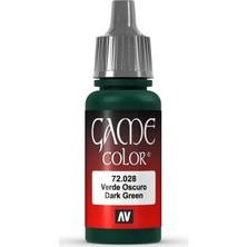 Vallejo 72028 Game Color Dark Green Maket Boyası