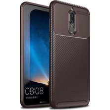 Jopus Huawei Mate 10 Lite Kılıf Karbon Desenli Lux Negro Silikon + Cam Ekran Koruyucu