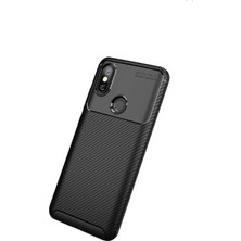 Jopus Xioami Redmi Note 5 Pro Kılıf Karbon Desenli Lux Negro Silikon + Cam Ekran Koruyucu