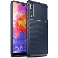 Jopus Huawei P20 Pro Kılıf Karbon Desenli Lux Negro Silikon + Cam Ekran Koruyucu