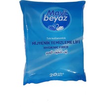 Mavi Beyaz Hijyenik Vücut Temizleme Lifi
