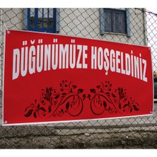 New Jargon Düğünümüze Hoşgeldiniz Branda Afisi 100 x 50 cm
