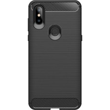 Microcase Xiaomi Mi Mix 3 Brushed Carbon Fiber Silikon TPU Kılıf - Siyah