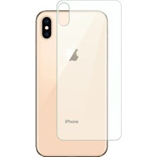 Microcase iPhone XS Arka Kaplama Tempered Glass Cam Koruma - Şeffaf