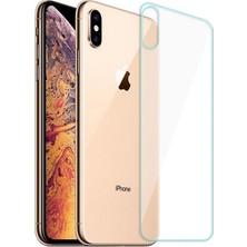 Microcase iPhone XS Arka Kaplama Tempered Glass Cam Koruma - Şeffaf